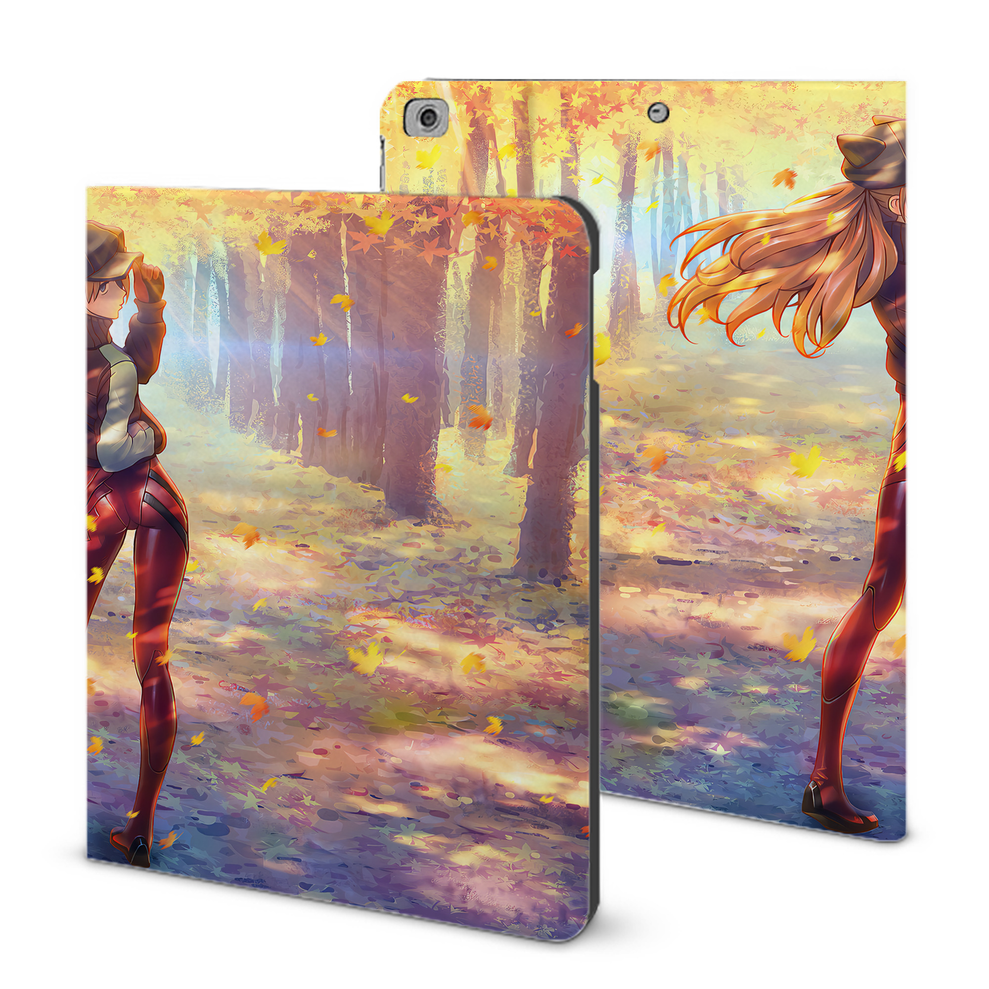 （画像用） EVA 新世紀エヴァンゲリオン IPad ケース ブック型 PUレザー TPU 耐衝撃 軽量 薄型 ペン収納なし 全面保護 IPad 各モデル対応